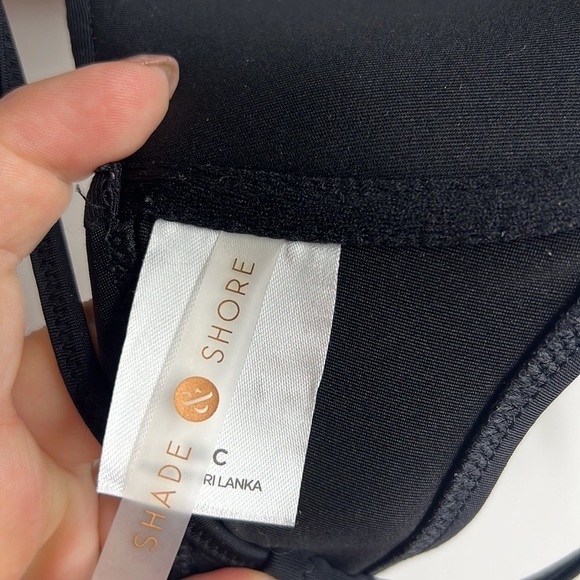 Shade & Shore Black and Multicolor Bikini Top - Picture 5 of 7